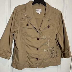 TanJay Khaki Embellished Jacket